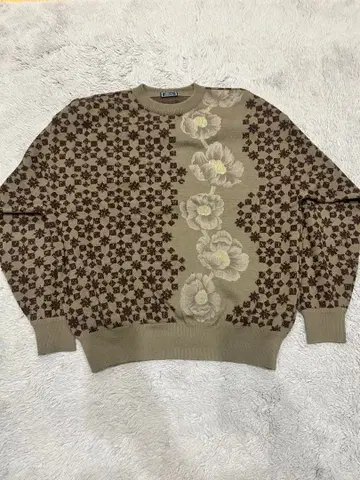 Anews CALL HOMME 꽃 패턴 니트 스웨터