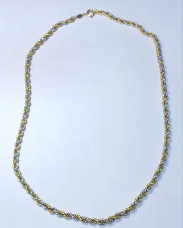 골드 실버 트위스트 목걸이