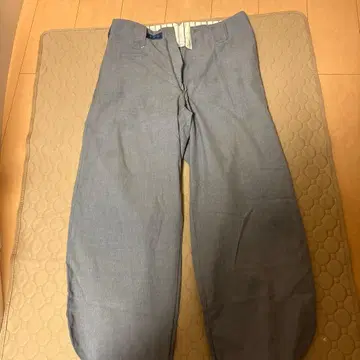 치쿠마야 워크 팬츠 그레이 버튼 달린 밑단