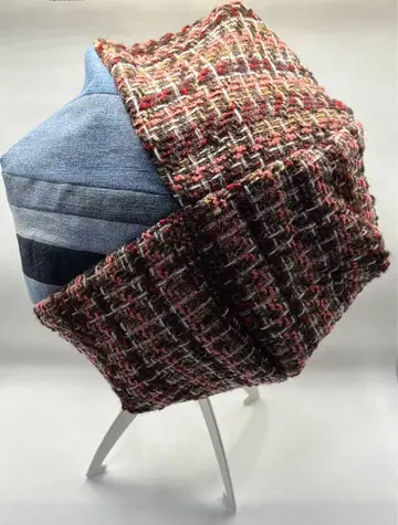 핸드메이드 트위드 x 데님 베레모