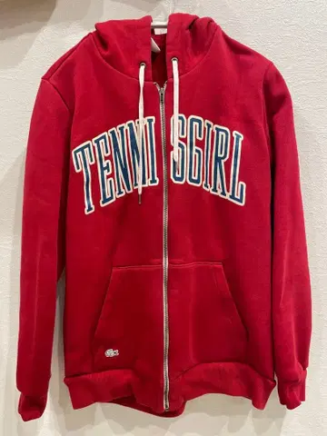 LACOSTE 레드 풀 집업 후드티 L 사이즈