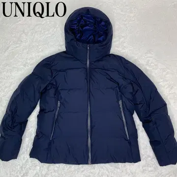 UNIQLO 심리스 다운 후드티 (3D 컷) 네이비 XL