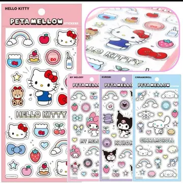 페타멜로우 스티커 씰 키티 시나모롤 쿠로미 마이멜로디