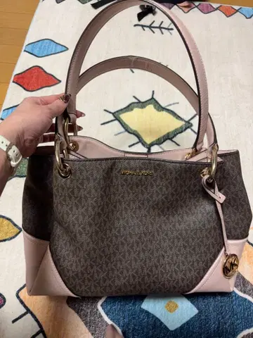 Michael Kors 브라운/핑크 핸드백