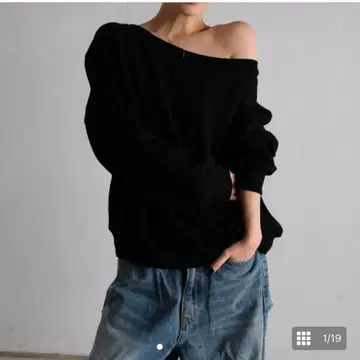 FELIM ONE SHOULDER RELAX TOP / BLK