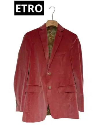 ETRO 에트로 테일러드 자켓 44 로즈 벨로아 이탈리아제