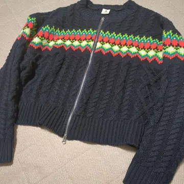 새상품급!!niko and - 네온 노르딕 지퍼 가디건