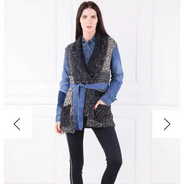 새상품급 Desigual 믹스 가디건