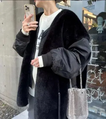 etsinta 에신타 CIAOPANIC TYPY 퍼 절개 자켓