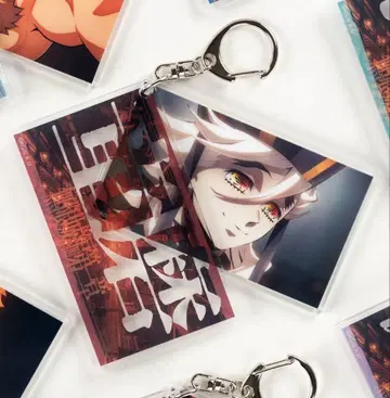 귀멸의 칼날 도우마 슬라이드 아크릴 키링 무한성 편