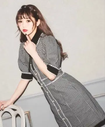 마농 도쿄 체크 원피스