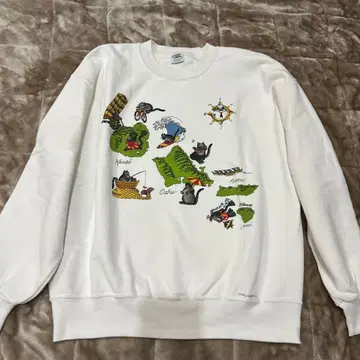 90s 밤 고양이 트레이닝복 Crazy Shirts 맨투맨