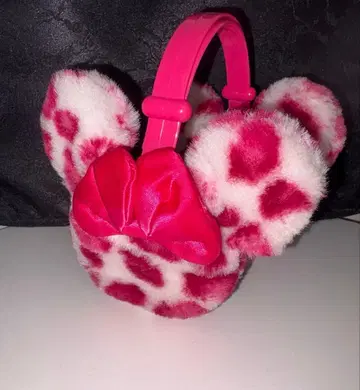 디즈니 미니 귀도리 레오파드 무늬