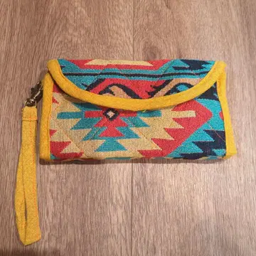 태국 몽족 자수 원단 장지갑