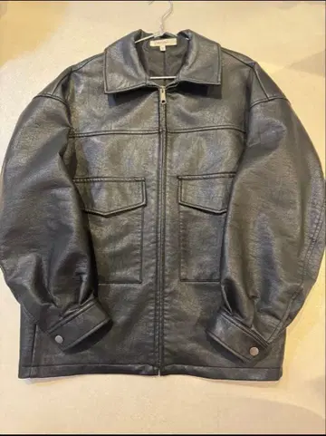 MOUSSY FAUX LEATHER BIG JACKET