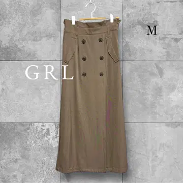 새상품급 그레일 스커트 트렌치 걸리시 클래시컬 고급 페미닌 M