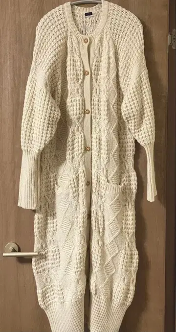 ichi 이치 롱 가디건 케이블 니트