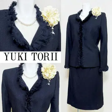 당일 발송 가능! 유키토리이 얇은 소재 트위드 세레모니 세로 라인