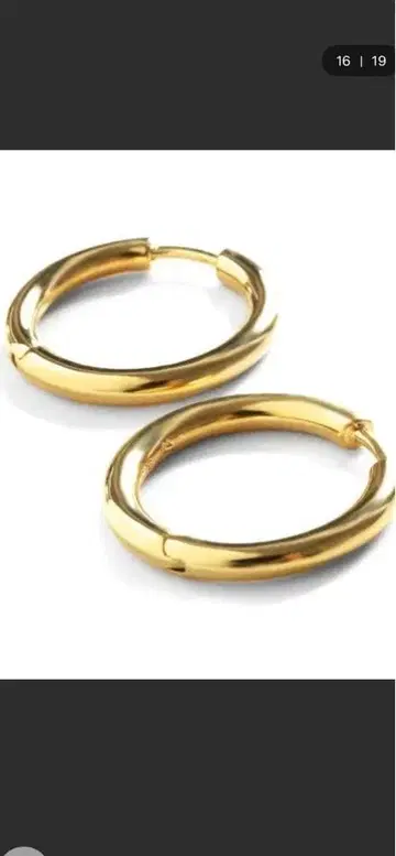 [TOMWOOD] 클래식 후프 미디엄 골드 귀걸이