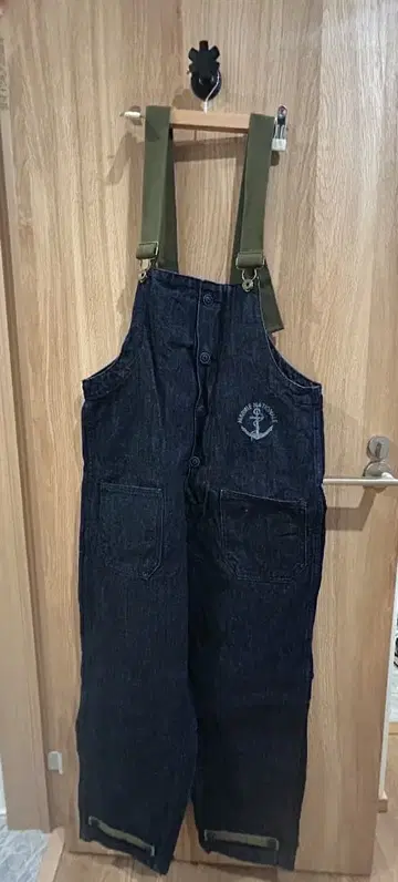 아메리칸 레트로 해군 데크 오버롤 데님