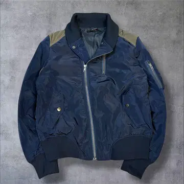 [ 레어 ] MA-1 자켓 바이컬러 짧은 기장 네이비 올리브 M 사이즈