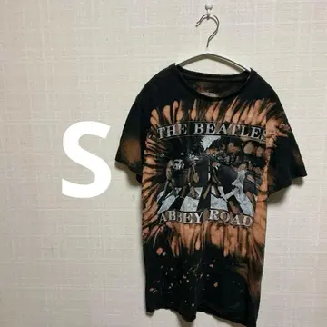 비틀즈 애비 로드 T셔츠 S 블리치 가공 1점