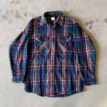 90s OSH KOSH 체크 플란넬 셔츠 워크 셔츠 오슈코슈