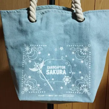 카드캡터 사쿠라 데님 로프 토트백