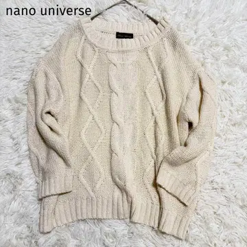 나노 유니버스 [ F ] 케이블 니트 스웨터 소프트 터치 루즈핏