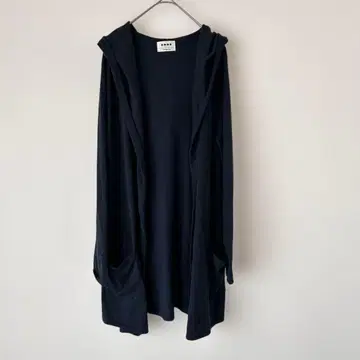 플라스테 롱 가디건 후드 부착 포켓 2개 긴팔 캐주얼 여성