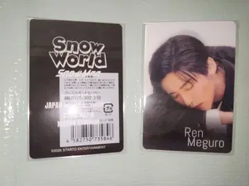 Snow World 메구로 렌 Snow Man 슬쩍 보기 카드 2장