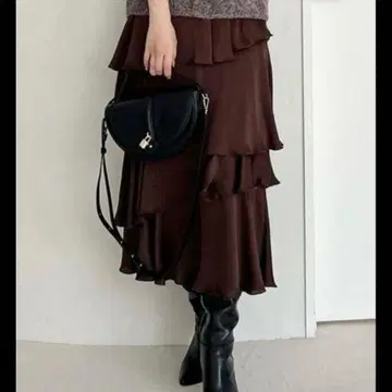 새틴 내로우 캉캉 스커트 S