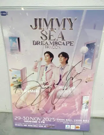 JimmySea FANCON 친필 사인 포함 포스터 GMMTV 2