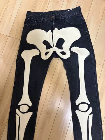 mnml 뼈 프린트 데님 팬츠 사이즈 29