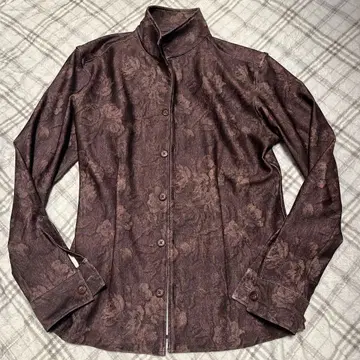 토네이도 마트 패턴 셔츠 보르도 색상 sizeXXL