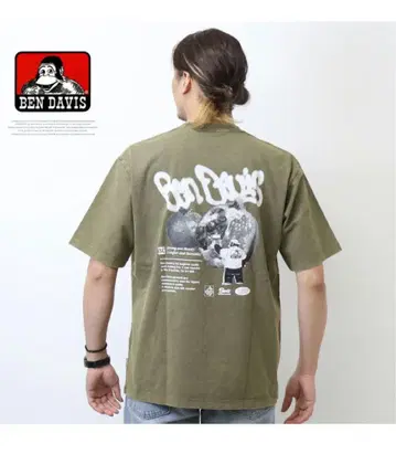 BEN DAVIS 올리브색 T셔츠