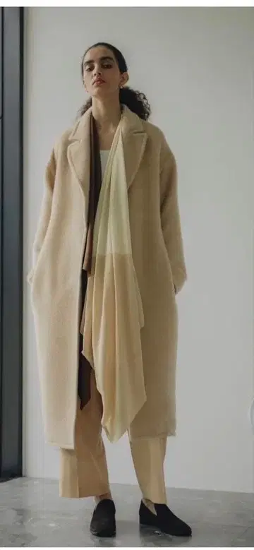 데프레 모헤어 샤기 코트 DES PRES