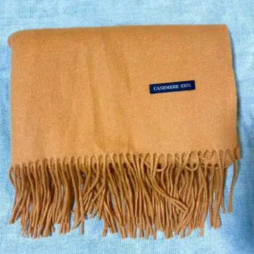 정가 9482엔 DHC 캐시미어 100% 카멜색 대형 스톨 머플러