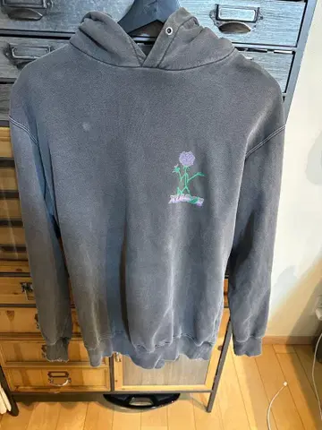 X 라지 그레이 후드 부착 후드티