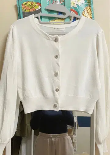 willselection 컴팩트 시어 가디건 화이트