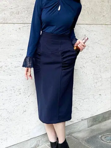 CINEMATIQ 시네마틱 개더 타이트 스커트