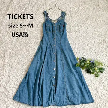 새상품급 USA 구제 의류 아메리칸 빈티지 데님 롱 원피스 y2k S