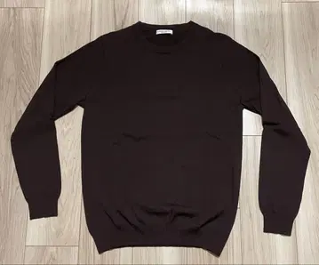 유나이티드 애로우즈 하이 게이지 울 100% 니트 다크 브라운 사이즈 M