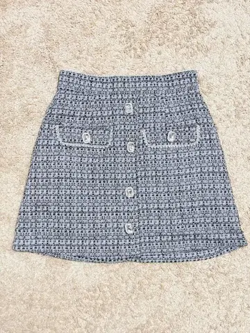 트위드 미니 스커트 블라우스 세트 앙크루즈