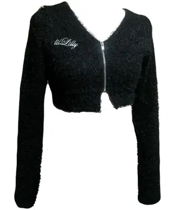 릴릴리 블랙 니트 상의