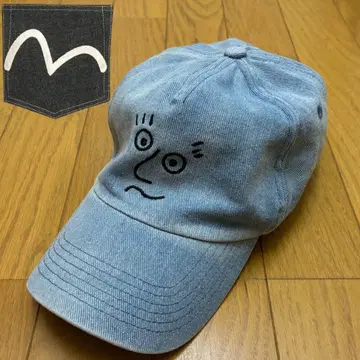 EVISU 블리치 데님 야구 모자