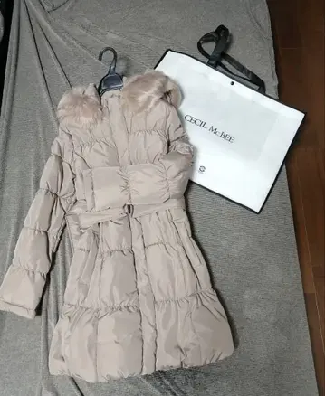 CECI L M'BEE 퍼 달린 다운 코트