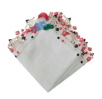 새상품 근택 레이스 도시코이 일본 타월 손수건 화이트