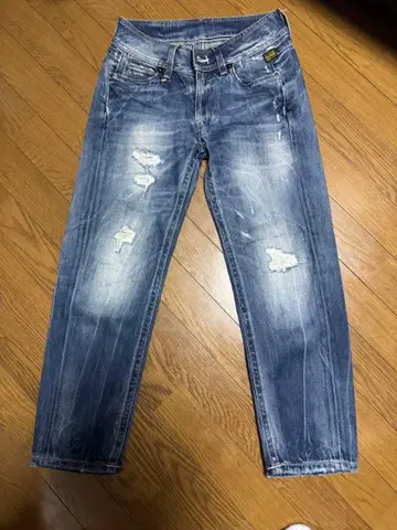 지스타 로우 라이트 블루 데미지 데님