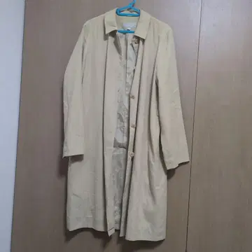 CalvinKlein 스테인 칼라 카키 베이지 롱 코트 심플